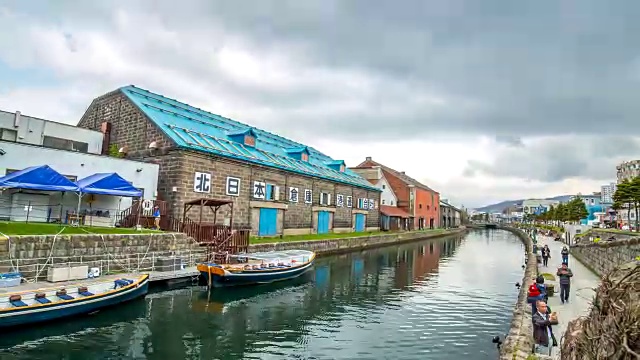 小樽市运河北海道视频素材