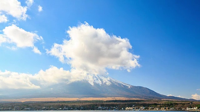 4K时光流逝:日本富士山视频素材