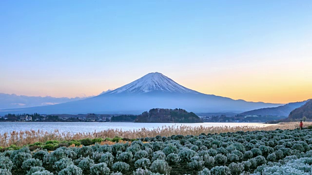 4K时光流逝:日本富士山视频素材