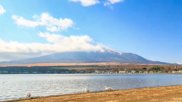 4K时光流逝:日本富士山视频素材