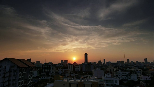 时间流逝曼谷夜市视频素材