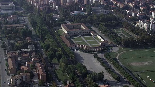 Palazzo Del Te -鸟瞰图-伦巴第省，曼图亚，曼托瓦，意大利视频素材