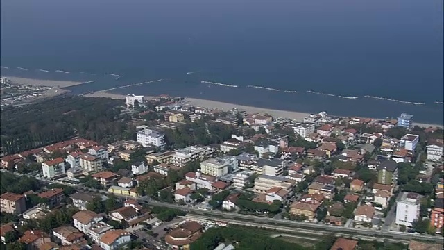 Gatteo A Mare -航拍- Emilia-Romagna, Forlì-Cesena省，Cesenatico，意大利视频素材