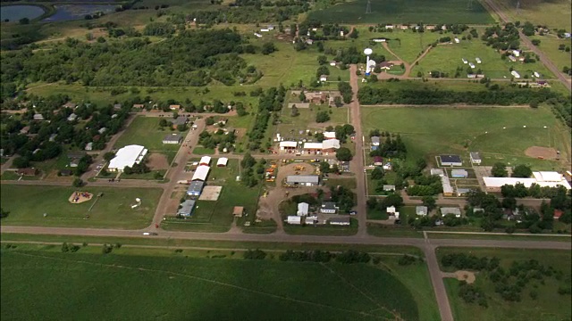 Fort Thompson -鸟瞰图-南达科他州，布法罗县，美国视频素材