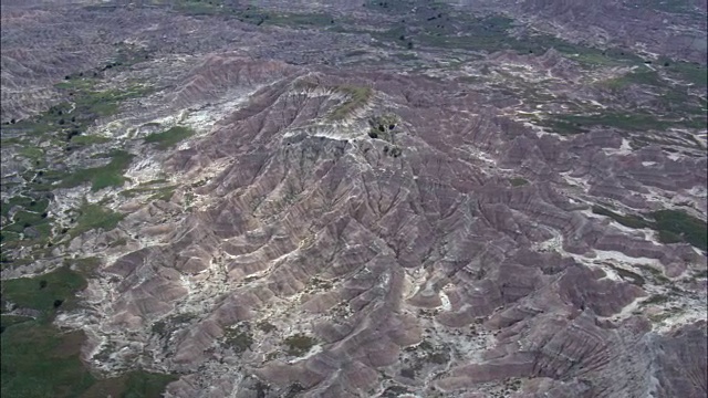 高空Badlands -鸟瞰-南达科他，杰克逊县，美国视频素材