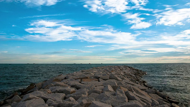 海景延时。视频素材