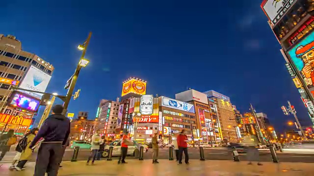 日本札幌Susukino街视频素材