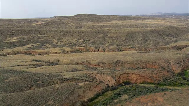 飞行到贝壳峡谷-鸟瞰-怀俄明，大角县，美国视频素材