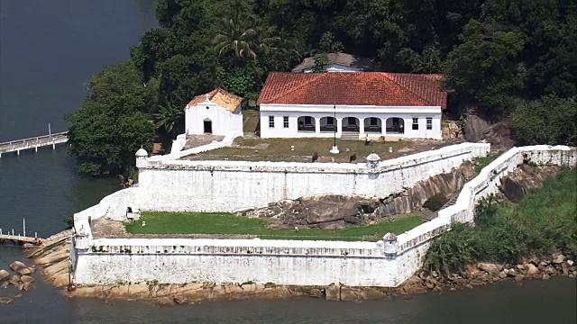 Fortaleza Da Barra -鸟瞰图-圣保罗，巴西视频素材