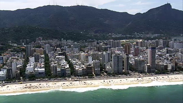 Ipanema -鸟瞰图-里约热内卢de Janeiro，里约热内卢de Janeiro，巴西视频素材