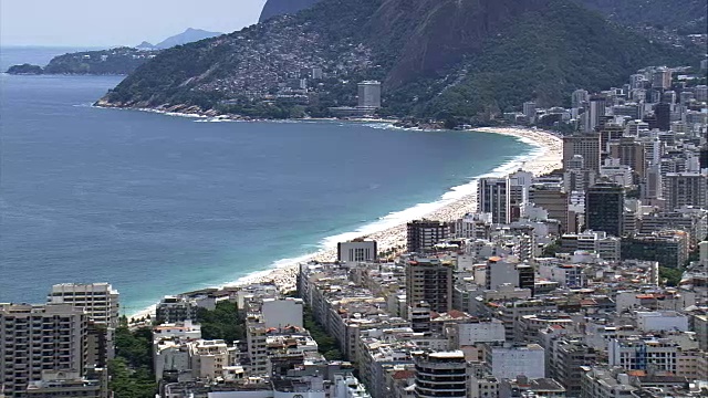 Ipanema -鸟瞰图-里约热内卢de Janeiro，里约热内卢de Janeiro，巴西视频素材