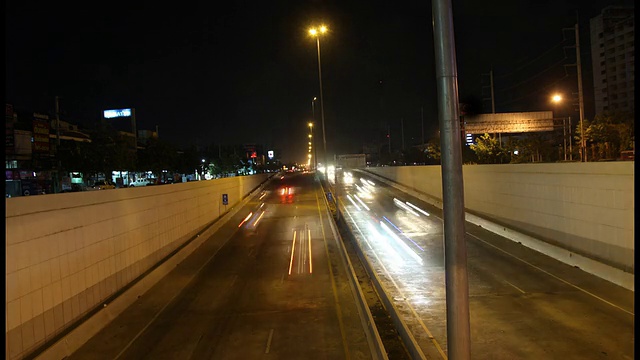 泰国清迈街头的夜景视频素材