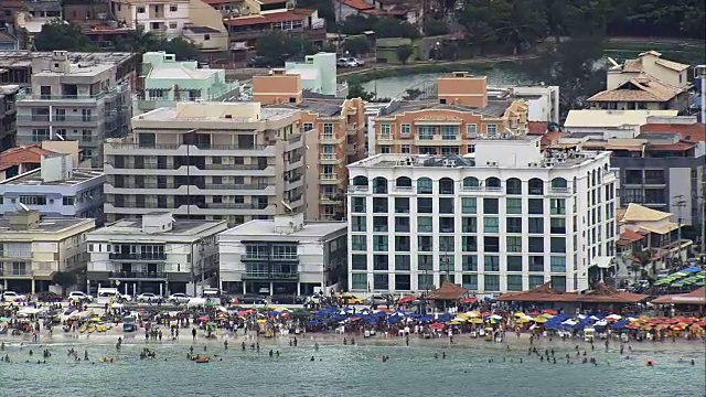 Prainha Beach -鸟瞰图-里约热内卢de Janeiro, Arraial do Cabo，巴西视频素材