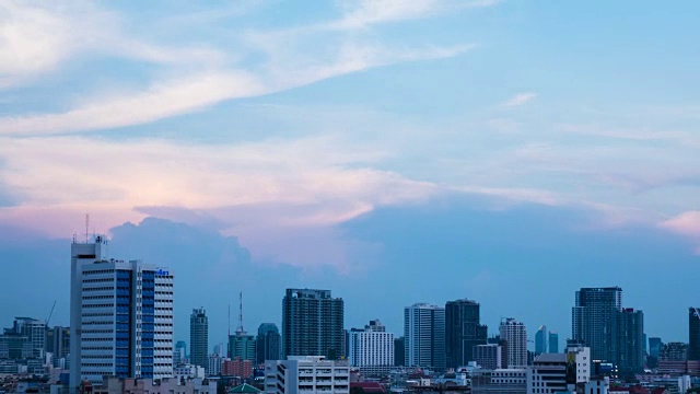 夕阳在曼谷城市景观视频素材