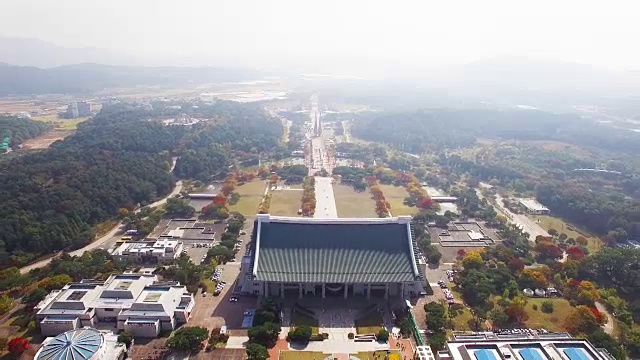 韩国独立厅鸟瞰图视频素材