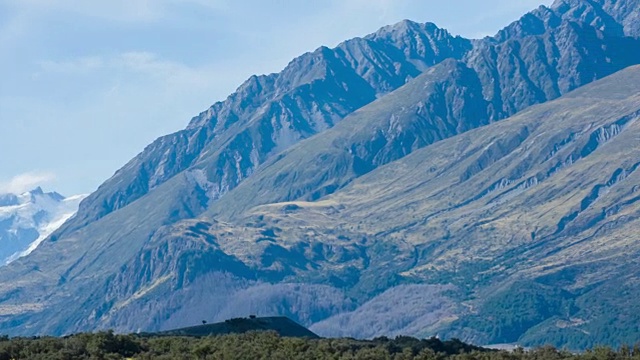 美丽的风景和俯瞰库克山，新西兰视频素材