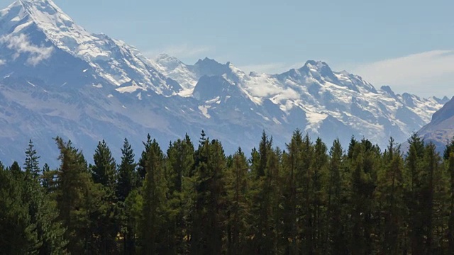 美丽的风景和俯瞰库克山，新西兰视频素材