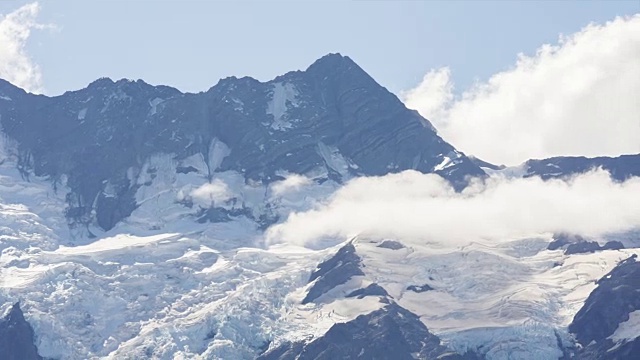 美丽的风景和俯瞰库克山，新西兰视频素材