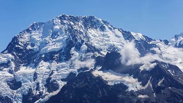 美丽的风景和俯瞰库克山，新西兰视频素材