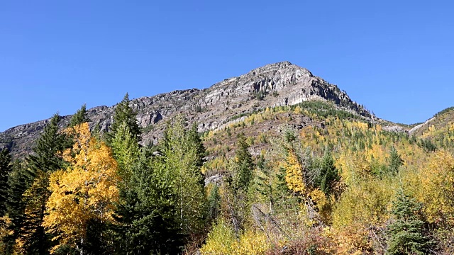 冰川国家公园秋色山风景区视频素材