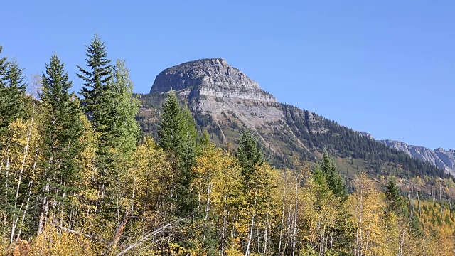 冰川国家公园秋色山风景区视频素材