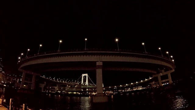 彩虹桥夜间- 4k -视频素材