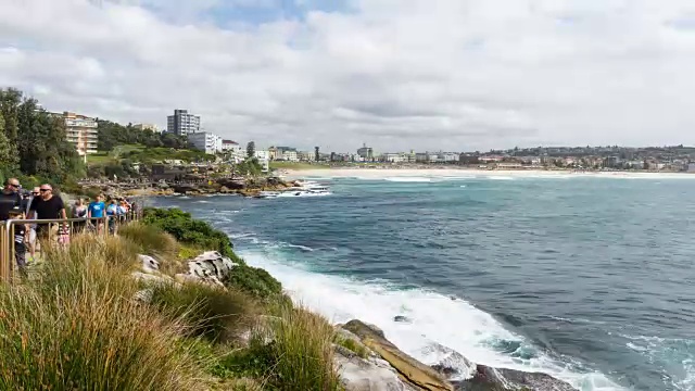 澳大利亚悉尼Timelapse的邦迪海滩视频素材