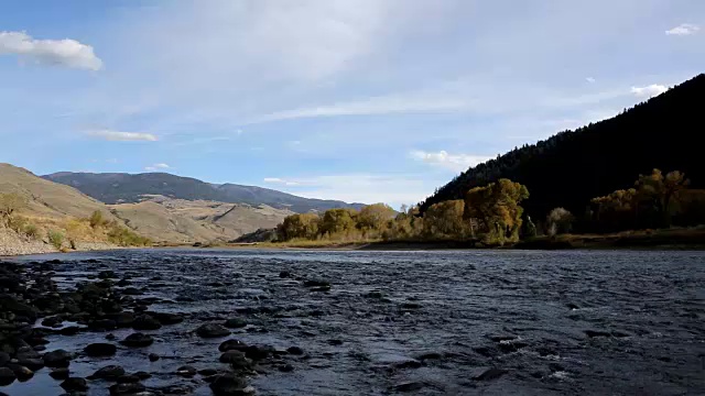 森林中的大山河视频素材