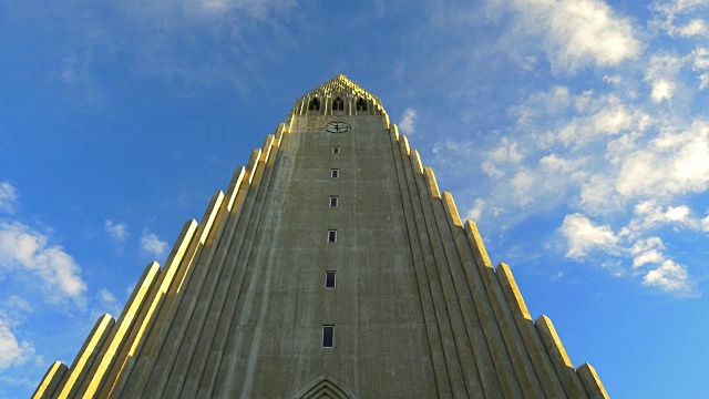 雷克雅未克Hallgrimskirkja教堂视频素材