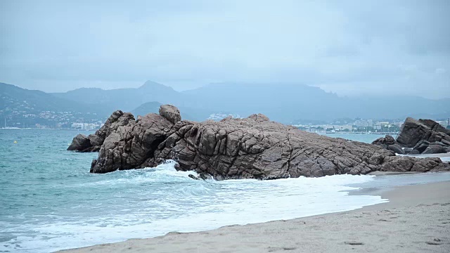 戛纳的海岸线。视频素材