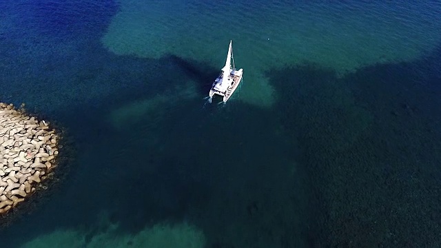 韩国济州岛的空中帆船视频下载