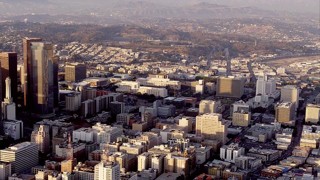 洛杉矶市区鸟瞰图，RED R3D 4K, 4K, 4KMSTR视频下载