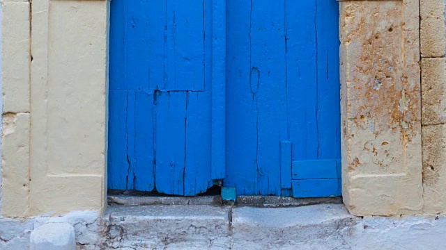 Sidi Bou Said村一所房子的门视频素材