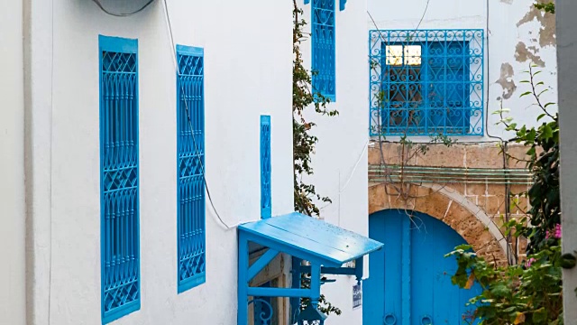 Sidi Bou Said村的房子视频素材