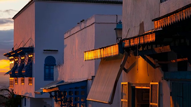 Sidi Bou Said村的房子视频素材