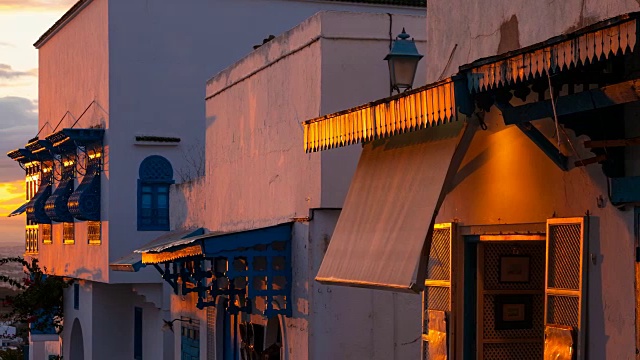 Sidi Bou Said村的房子视频素材