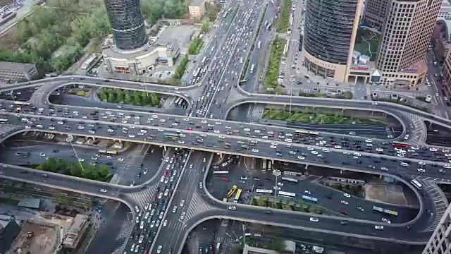 北京交通高峰时间视频素材