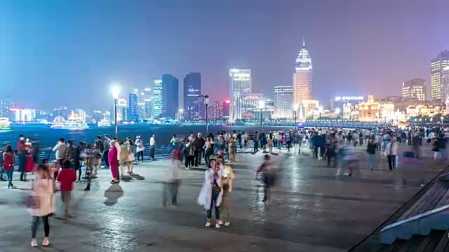 上海城市夜景4k时光流逝，2016视频下载