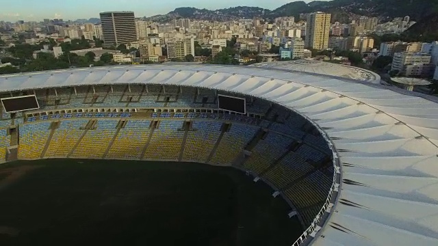 里约热内卢里约热内卢里约热内卢体育场的鸟瞰图视频素材