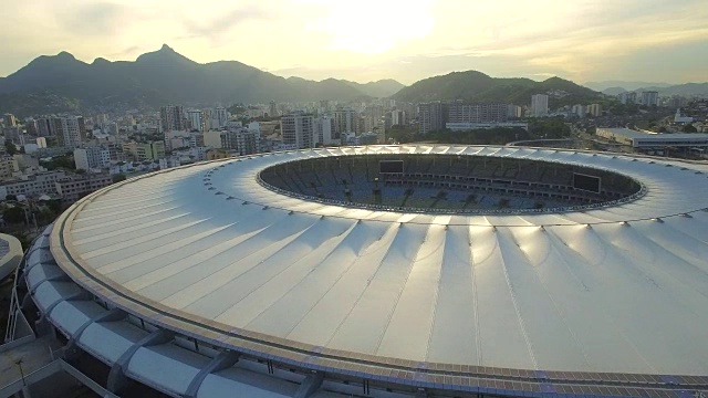 里约热内卢里约热内卢里约热内卢体育场的鸟瞰图视频素材