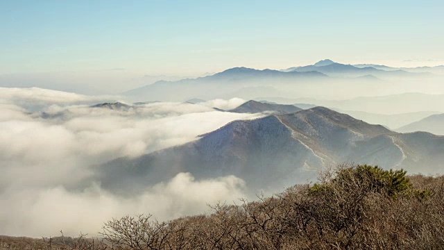 德岳云海风光视频素材