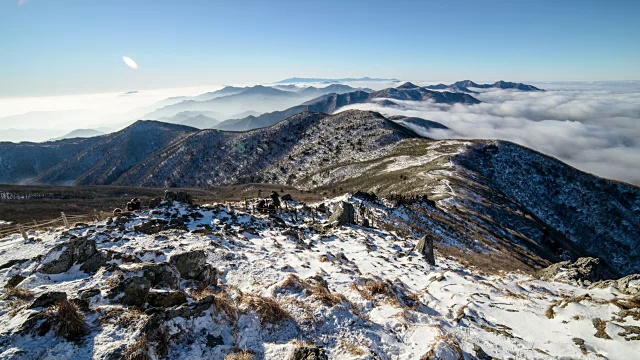 雪山和云海的景观视频素材