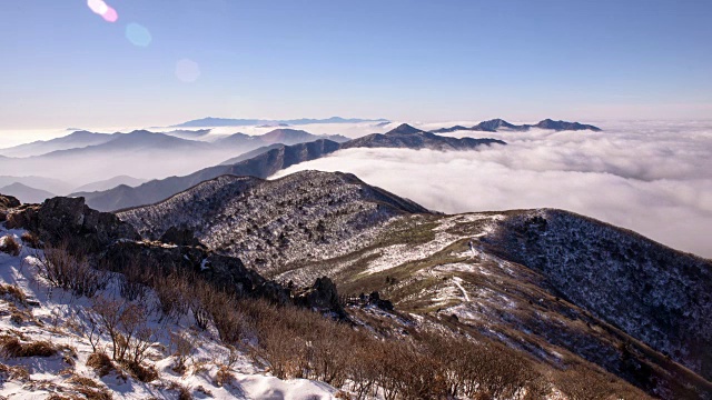 雪山和云海的景观视频素材