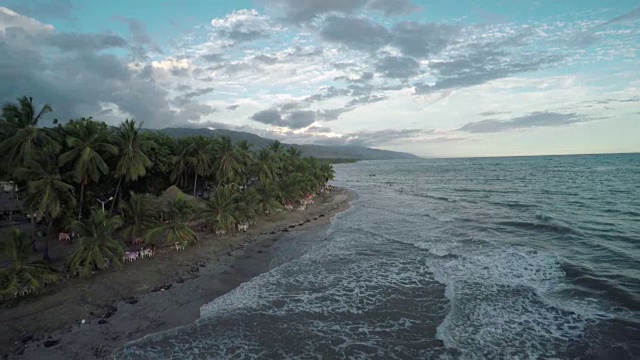 海地海岸线鸟瞰图视频素材