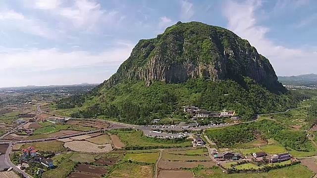 济州岛三帮山鸟瞰图视频素材