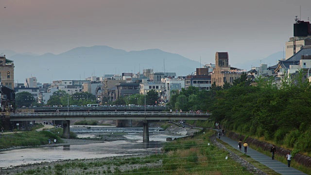 京都河岸的场景视频素材