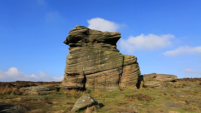 Mother Cap, Millstone Edge, Derbyshire, Peak District National Park，英格兰视频素材