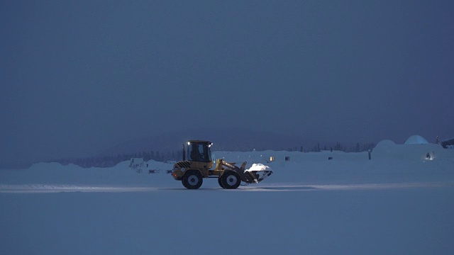 雪景/ Jukkasjarvi，瑞典视频素材