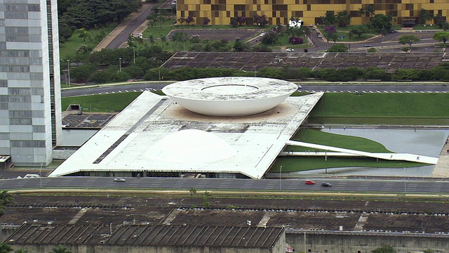 巴西巴西利亚的国会航空图视频素材