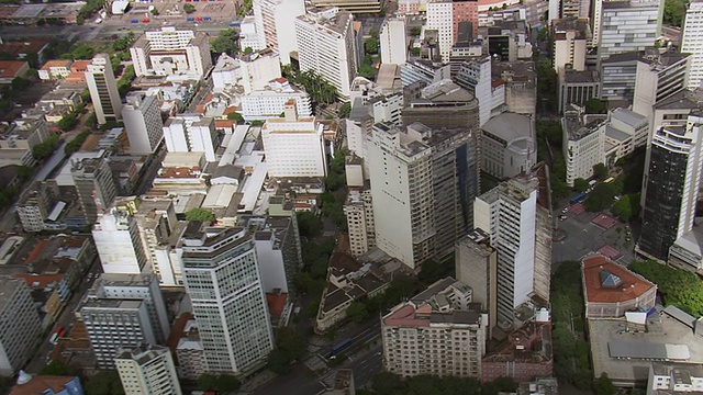 Praca Sete广场/ Minas Gerais，巴西，WS AERIAL ZI视图视频素材